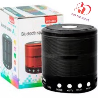 caixa de som WS-887 mini speaker Bluetooth SD Pen drive FM