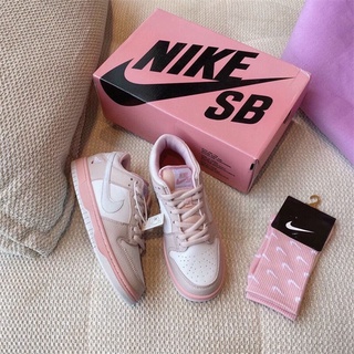 【Menor preço】 Nike_SB DUNK Pigeon Pink Joint Calçados femininos Tênis de cano baixo para estudantes Calçados esportivos casuais