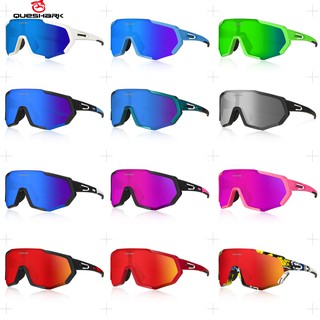 13 Cores Disponíveis Queshark 2021 Nova Único Espelhado Uv400 Óculos De Sol De Ciclismo Óculos