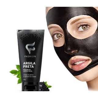Argila Preta Máscara Facial Removedora de Cravos limpeza poros 30g - Fashion