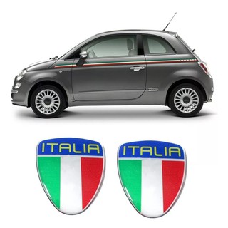 Par De Emblema Adesivo Italia Fiat Argo Cronos Toro Strada