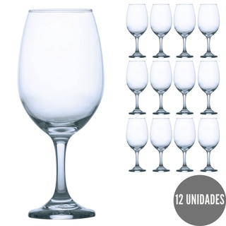 Conjunto 12 Taça Vinho Crystal Luxo 318 Ml Casa Linda