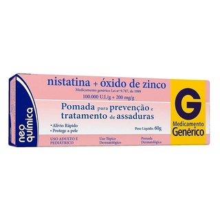 Pomada para assadura Nistatina + Óxido de Zinco 60g