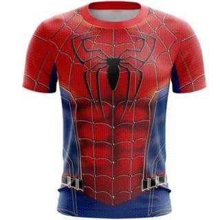 Camisa-Camiseta Homem Aranha Dryfit 3D Super heroi Filme Infantil e Adulto