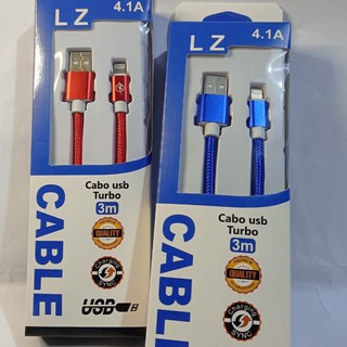 CABO 1/2/3 METRO USB PARA IPHONE / V8 4.1A