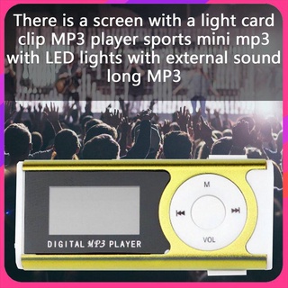 [⚡PP⚡]#Card Insertion Light Clip With Screen Mp3 Digital Music Playing Clip Outside Sound Belt Lamp Flashlight Mp3 Music Player (3)