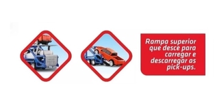 Caminhao De Brinquedo Cegonheira Petroleum C/ 4 Pick-Ups - Caminhao De Brinquedo Infantil Cegonha Menino - Roma (8)