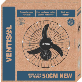 Ventilador De Parede Ventisol 50cm New Grade Preto - 127V (4)