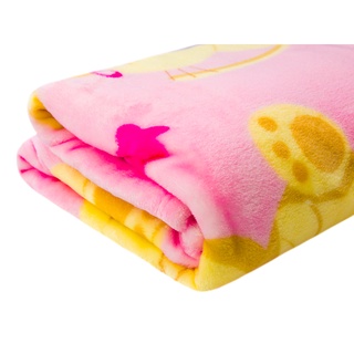 Cobertor de Bebe Menina Estampado Mia Rosa Antialérgico 0,90mx1,10m Toque de Seda Baby Flannel Etruria