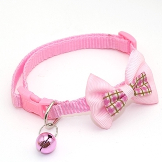 Bowknot Cat Collar with Bells Necklace Buckle Adjustable Small Dog Puppy Kitten Collars Pet Accessories (7)