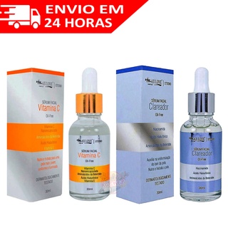 Kit C/2 Sérum Facial Vitamina C + Sérum Clareador Oil-free Max Love