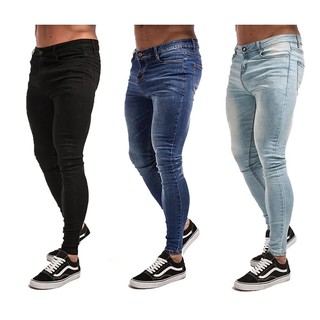 Kit 3 Calças Jeans Masculina Skinny Premium Lycra Promoção
