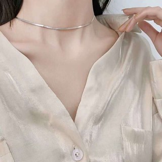 Colar Choker de corrente feminino folheado colar feminino delicado acessórios de moda (1)
