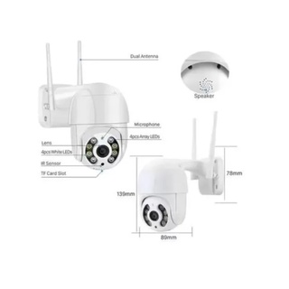 Camera Segurança Smart Ip Wifi Icsee Mini Dome Full Hd 1080P Prova d'água IP66 (2)