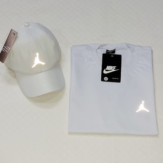 Boné Jordan Refletivo Branco + Camisa de Brinde!