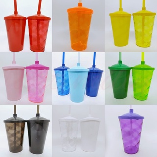 18 copos twister 400ml copos com tampa e canudo copo para lembrancinhas com tampa e canudo Caldereta art milly diversas cores