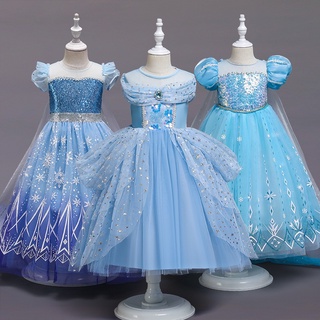 Traje Vestido De Princesa Para Meninas Bebê Frozen 3-10 Anos Com Lantejoulas Traje De Halloween Encanto Madrigal Dress (1)