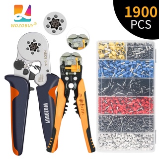 Upgrade Multifunctional Wire Stripper Crimping Tool Kit - HSC8 6-6/6- 4A Pliers ,Self-Adjusting Cutter Crimper,For Tube Terminal