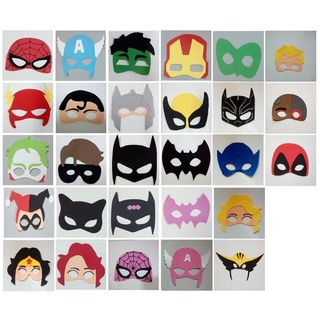 Mascaras de E.v.a - super heróis - 30 peças