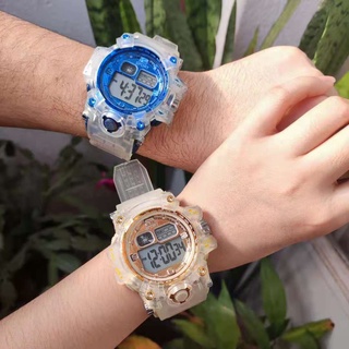 Moda Casal Relógio Do Esporte Transparente Strap Led Relógio Digital Homens Unissex Relógio Eletrônico mulher e criança