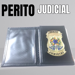 Carteira Porta Funcional Perito Judicial - Couro Legítimo