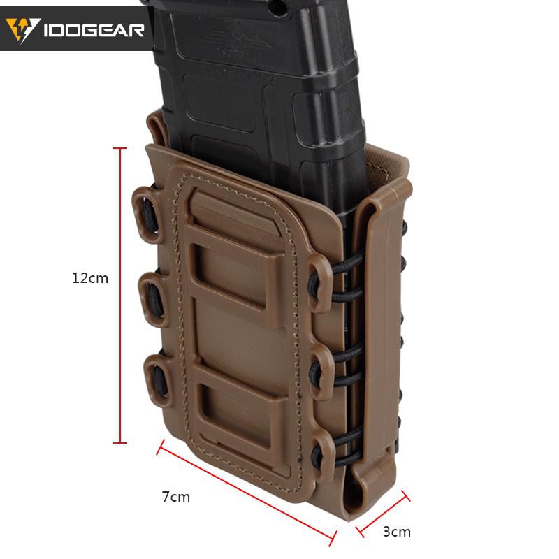 IDOGEAR US army Magazine Pouches Military Fastmag Belt Clip plastic molle pouch bag 9mm softshell G-code Pistol Mag Carrier tall (7)