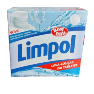 Sabão Detergente para Máquinas de Lavar Louças em Tabletes Limpol 25 unidades com 20g cada