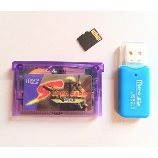 SUPER CARD SD CARTUCHO FLASH CARD PARA GAME BOY ADVANCE GBA + JOGOS + ADAPTADOR
