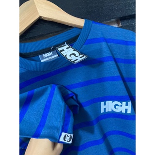 Camiseta High Kidz Listrada Azul Refletiva (3)