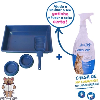 Caixa de areia de Gato + Pá + Comedouro + Educador Educa Cat (4)