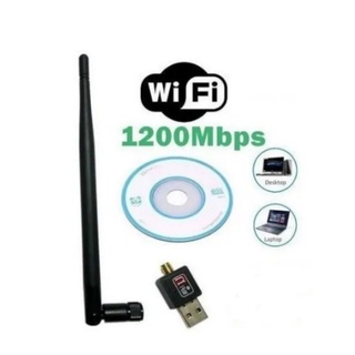 Antena Adaptador Wireless 2.4Ghz USB WiFi Sem Fio 1200mbps Receptor PC TV Notebook Computador