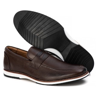 Sapato Social masculino Brogue Premium Tchwm Shoes Mocassim Couro Loafer
