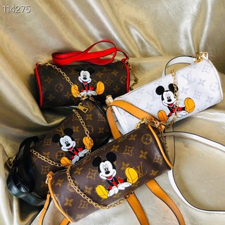 Mickey Mouse Bag New Year's Red Waist Bag Single Shoulder LV Bag Sports Bag Chest Bag Belt Bag 21*10*10cm (1)