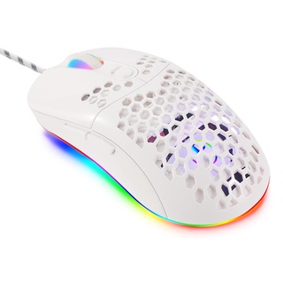 Mouse Gamer Com Fio Hxsj J900 Usb Branco Com Seis Regulável Dpi Design Ergonômico Para Desktop / Laptop