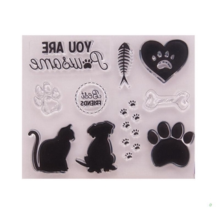 o Dog Cat Clear Silicone Seal Stamp For DIY Album Scrapbooking Photo Card Decor