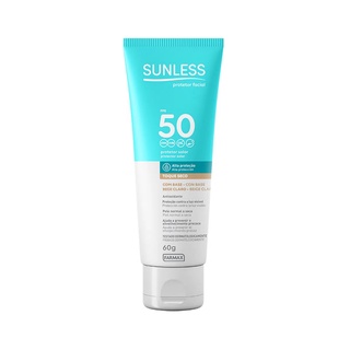 Protetor Solar Facial FPS 50 Toque Seco Alta Proteção Anti Envelhecimento 60g Sunless (ORIGINAL) (2)