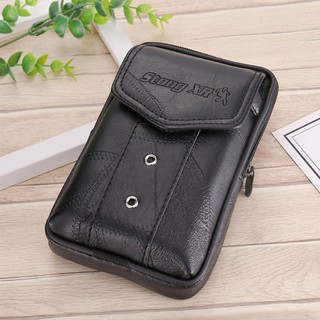 Vintage Leather Waist Bag Belt Loop Holster Carry Phone Pouch Wallet Case (4)