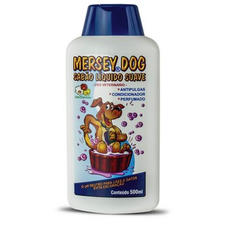 Shampoo e Condicionador Antipulgas Para Pets - Cachorros e Gatos - Mersey® Dog Suave 500ml