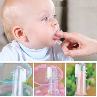 Escova Silicone Dedo Bebês Crianças Limpeza Bucal