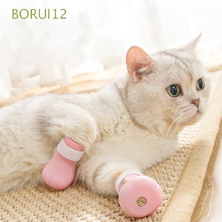 Borui12 Luva De Silicone Para Banho / Casa Anti-Arranhão / Sapato Para Gato / Várias Cores