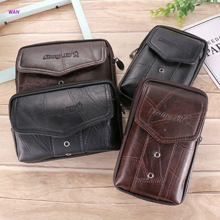 Vintage Leather Waist Bag Belt Loop Holster Carry Phone Pouch Wallet Case