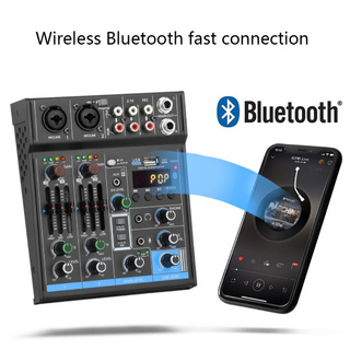 Interface De Áudio Mixer 4-channel Usb, Controle De Som Dj Com Bluetooth Soundcard Para Gravação De Computador (4)