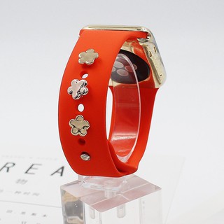 Metal encantos anel decorativo para apple assistir banda diamante ornamento pulseira de silicone relógio inteligente acessórios para iwatch X7 T500 T500+ T500 Plus T500+ Plus W26 W46 W56 IWO 8 12 LITE X6 T600 X8 U68 W27 W37 IWO (9)