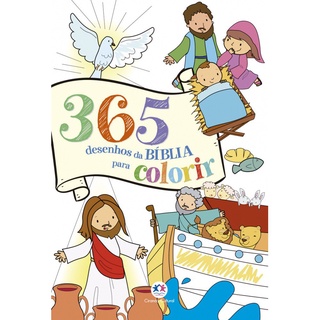 Livro - 365 Desenhos da Bíblia para colorir - Capa comum - Ciranda Cultural