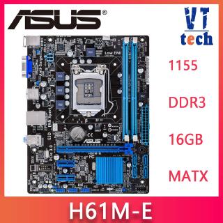 Placa-Mãe ASUS H61M-K/LGA/1155/DDR3 para Desktop/CPU I3/I5/I7/H61