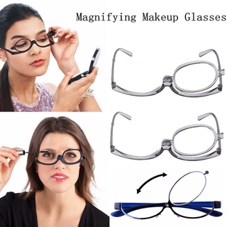 Óculos De Leitura De Maquiagem/Lupa Com Flip Para Mulheres