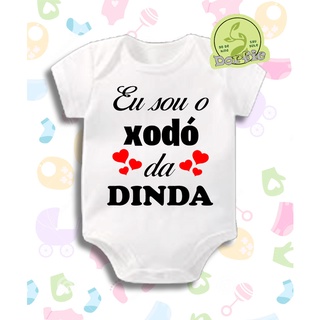 Bory Roupinha de Bebê Body Infantil Personalizada Xodó da Dinda