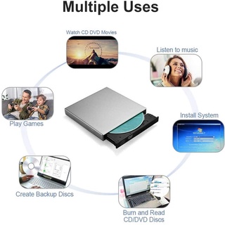 Usb Universal Externo Usb Dvd-Rom Cd-Rom Unidade Queimador Escritor Para Pc Portátil Mac (4)