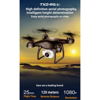 (Kkloyqe) Drone Quadricóptero Profissional Hd 720p Com Câmera Wifi Rc Avião Brinquedo Txd-8S, Modo De Cabeça (800Mah)