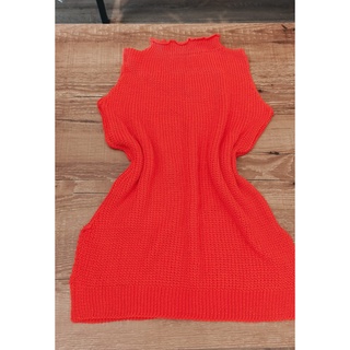 Max colete de trico tricot feminino inverso sobreposição pulover alongado (7)